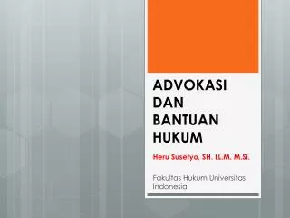 advokasi dan bantuan hukum