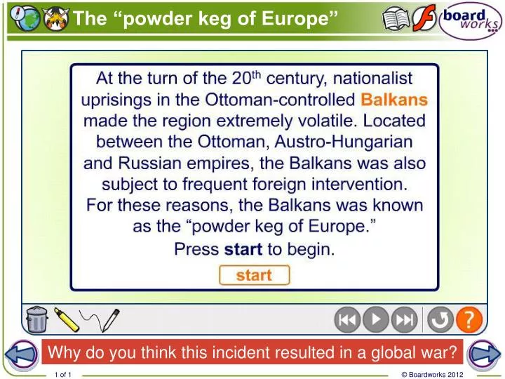 the powder keg of europe