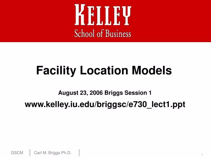 facility location models