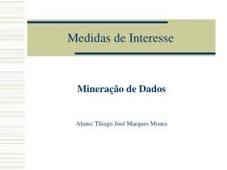 medidas de interesse