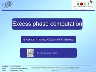 Excess phase computation