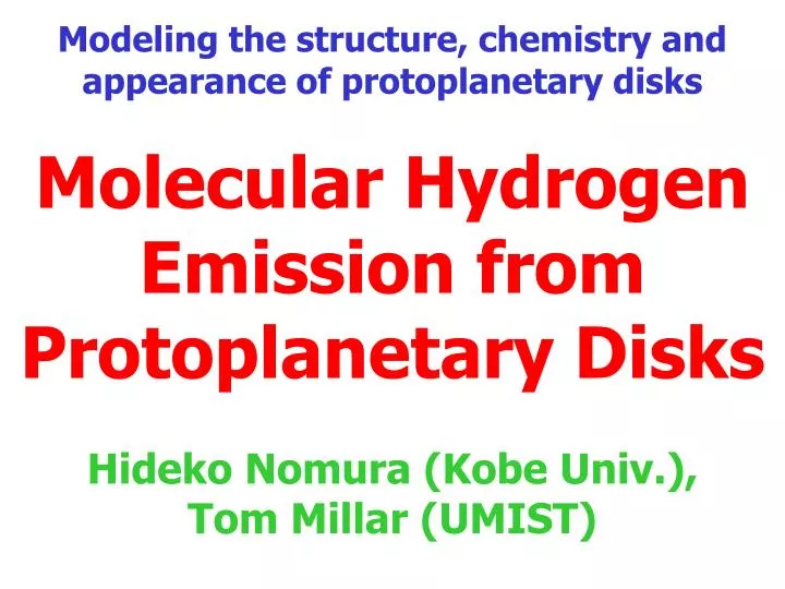 molecular hydrogen emission from protoplanetary disks