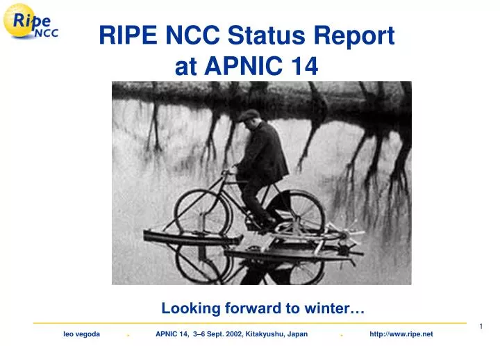 ripe ncc status report at apnic 14