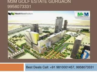 M3M Golf Estate Apartments Gurgaon