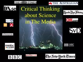 Critical Thinking about Science in The Media