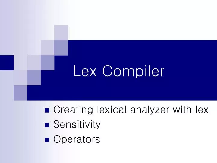 lex compiler