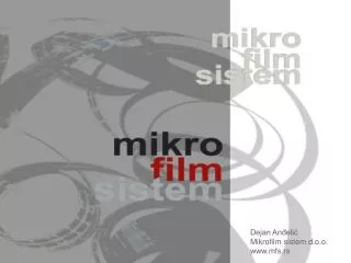Dejan Anđelić Mikrofilm sistem d.o.o. mfs.rs