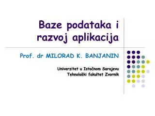 baze podataka i razvoj aplikacija