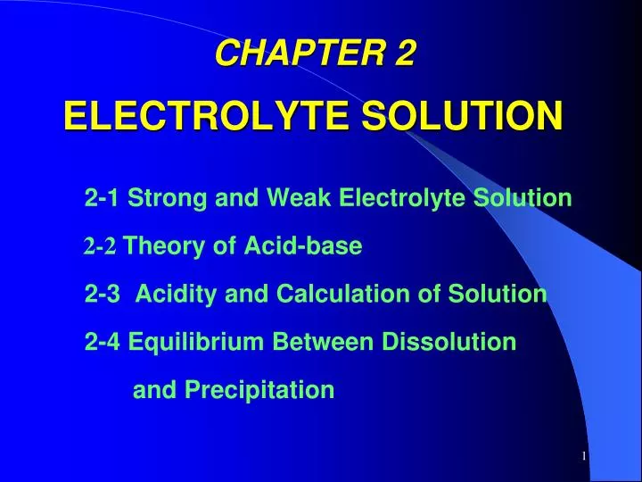 chapter 2 electrolyte solution