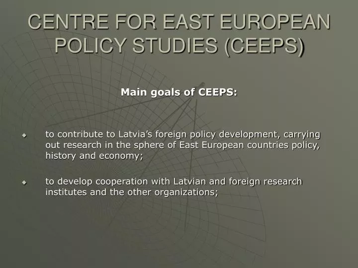 centre for east european policy studies ceeps