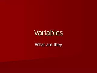 Variables