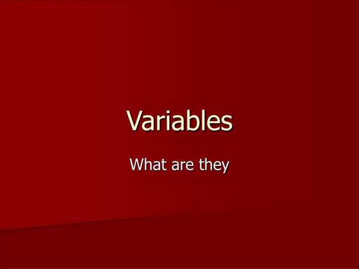 variables