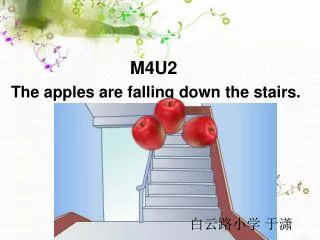 M4U2 The apples are falling down the stairs.