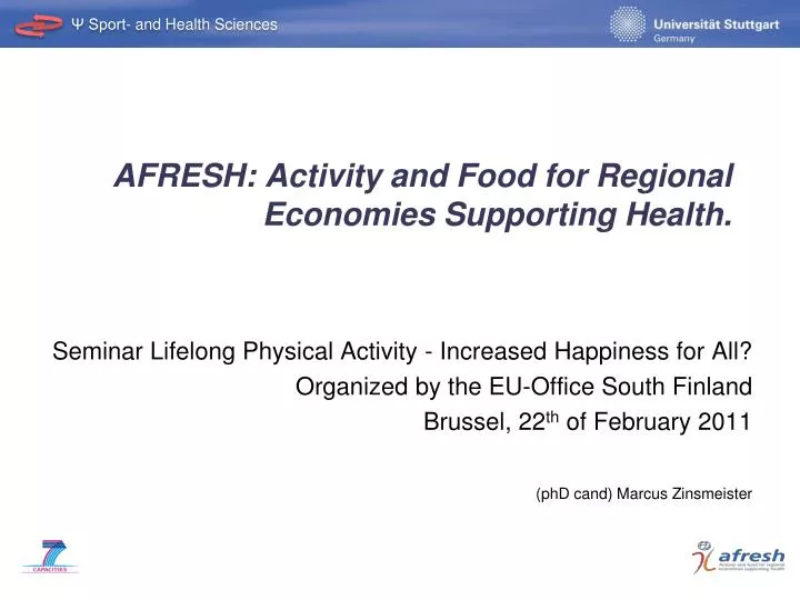 afresh activity and food for regional economies supporting health