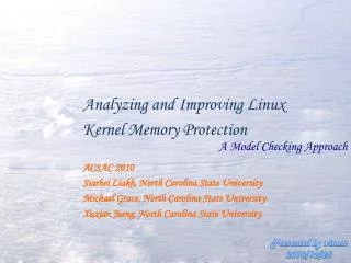 Analyzing and Improving Linux Kernel Memory Protection