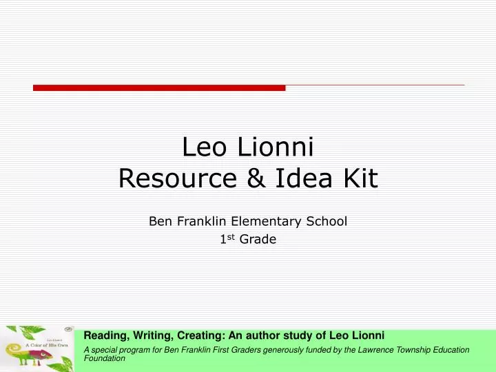 leo lionni resource idea kit