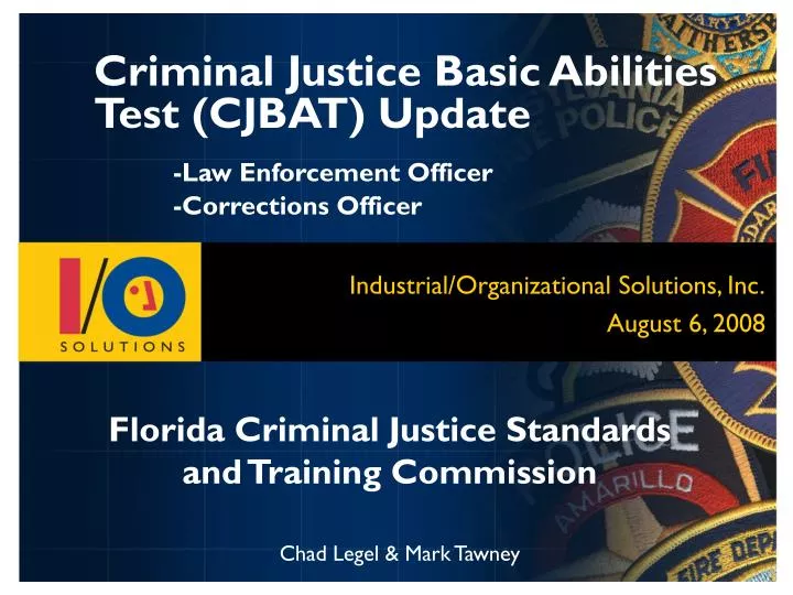 criminal justice basic abilities test cjbat update law enforcement officer corrections officer