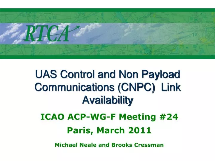 uas control and non payload communications cnpc link availability