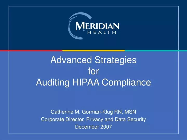 advanced strategies for auditing hipaa compliance
