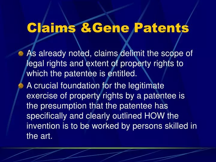 claims gene patents