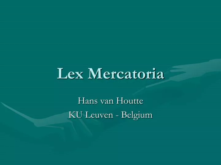 lex mercatoria