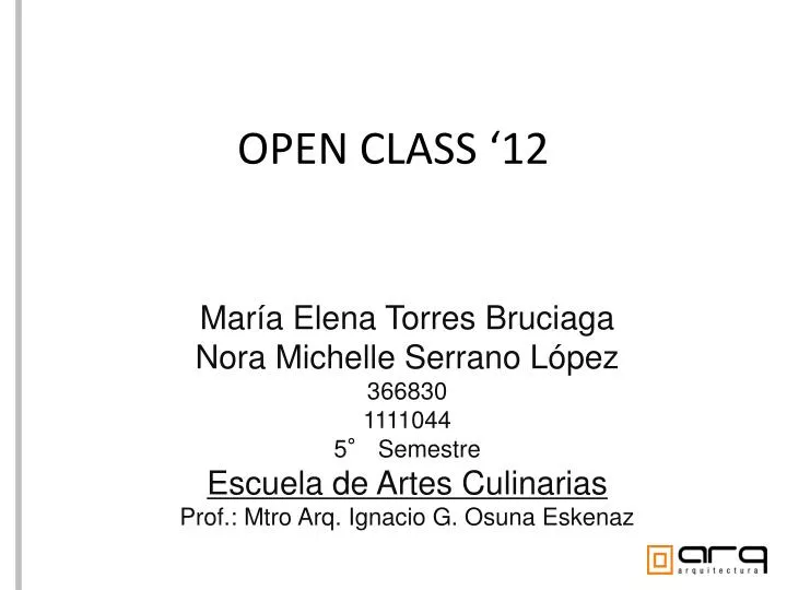 open class 12