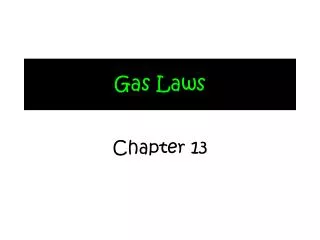 Gas Laws