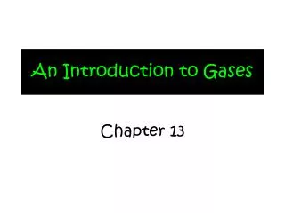 An Introduction to Gases