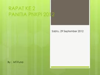 rapat ke 2 panitia pnkpi 2012