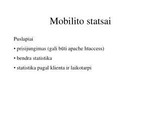 mobilito statsai