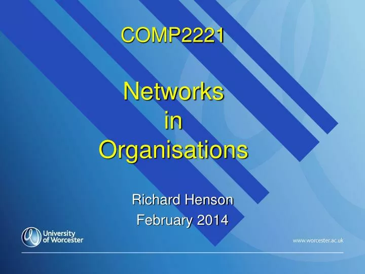 comp2221 networks in organisations