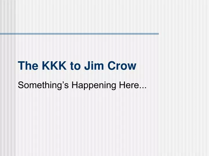 the kkk to jim crow