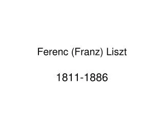 ferenc franz liszt