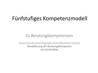 f nfstufiges kompetenzmodell