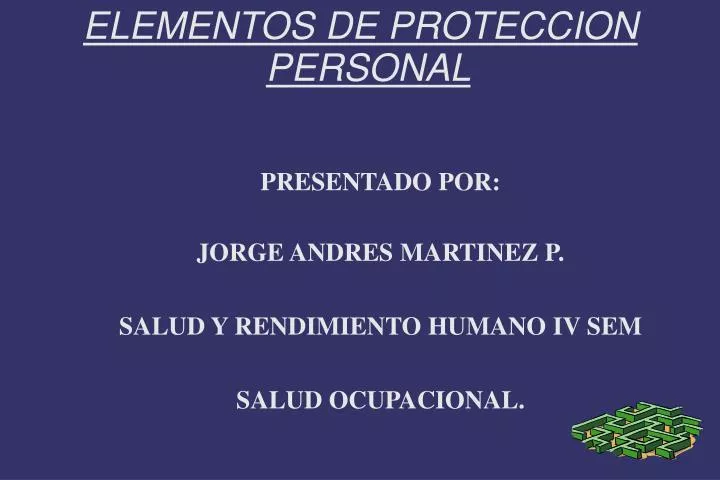 elementos de proteccion personal