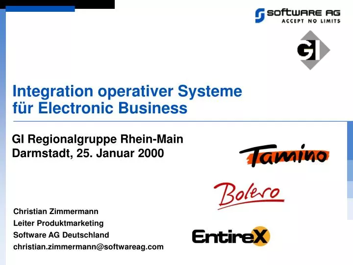 integration operativer systeme f r electronic business