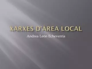 xarxes d rea local