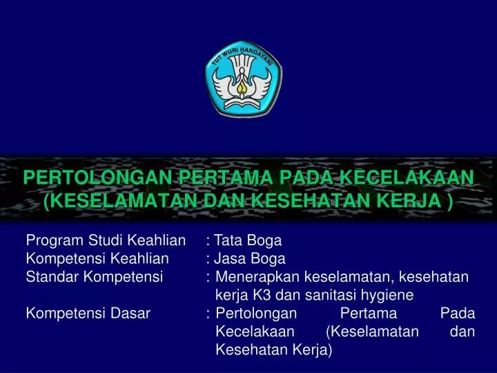 pertolongan pertama pada kecelakaan keselamatan dan kesehatan kerja