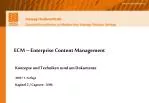 ECM – Enterprise Content Management - slide 1