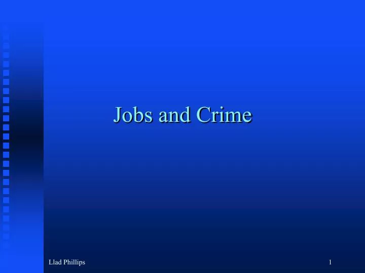 jobs and crime