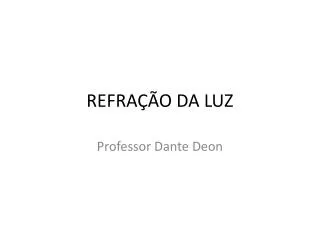 refra o da luz