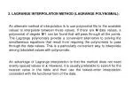 3. LAGRANGE INTERPOLATION METHOD (LAGRANGE POLYNOMIAL): - slide 1