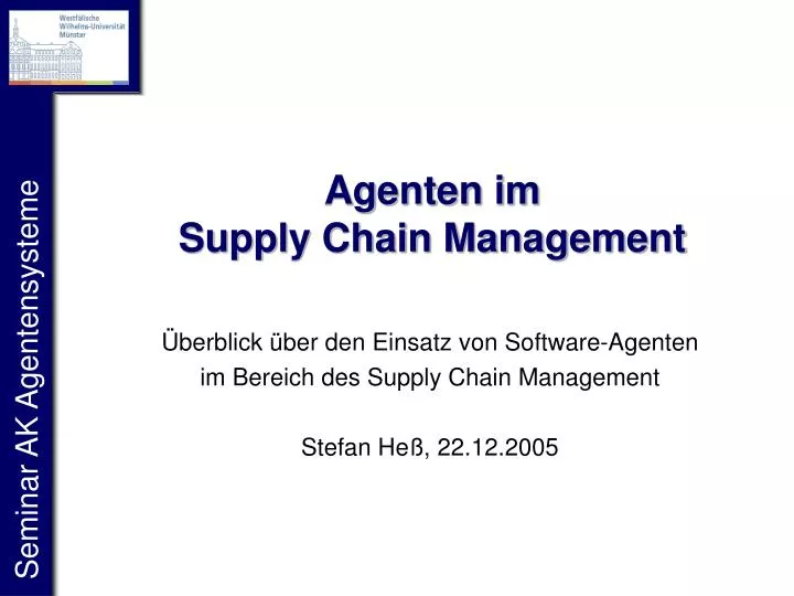 agenten im supply chain management