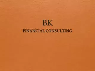 FINANCIAL CONSULTING