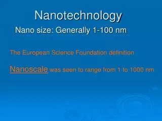 Nanotechnology