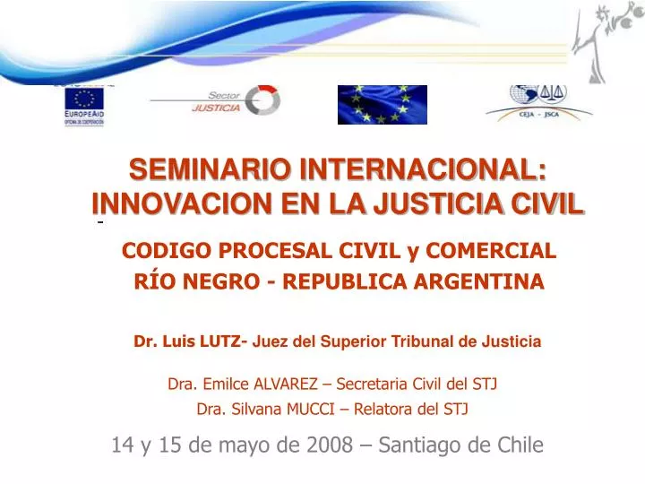 seminario internacional innovacion en la justicia civil