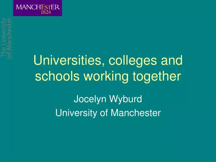 universities colleges and schools working together