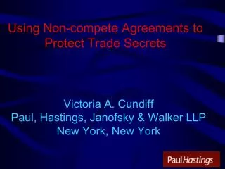 Using Non-compete Agreements to Protect Trade Secrets