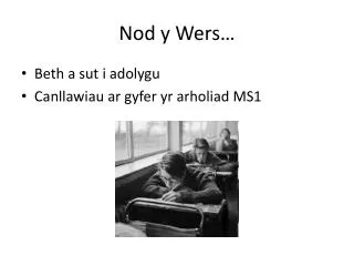 nod y wers