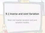 PPT - Joint And Combined Variation PowerPoint Presentation, Free ...